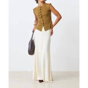 NEW SUNCOO women's franki skirt in blanc casse